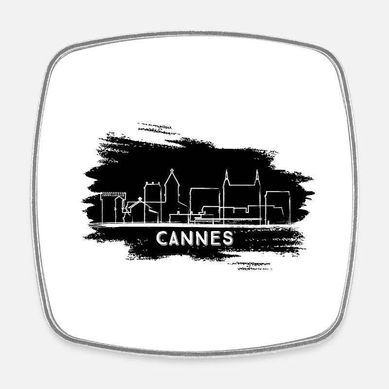Cannes - Magnet carré - blanc