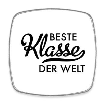 Beste Klasse der Welt - Viereckiger Kühlschrankmagnet - Weiß - Vorne