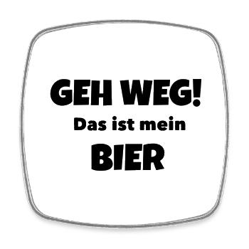 Mein Bier! - Viereckiger Kühlschrankmagnet - Weiß - Vorne