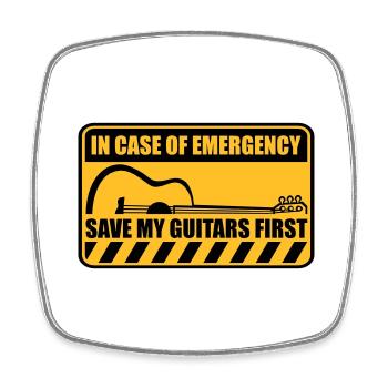 Sauvez d’abord mes guitares - Magnet carré - blanc - Devant
