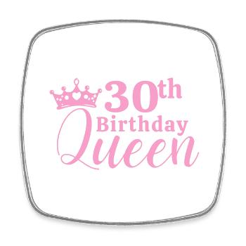 30th birthday - Square fridge magnet - white - Front