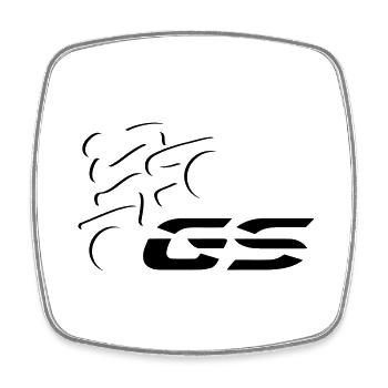Logo GS-Fahrer Nr. 6 | black - Viereckiger Kühlschrankmagnet - Weiß - Vorne