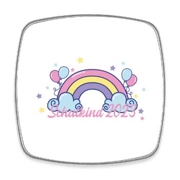 Children Enrolment Back to school Schoolchild School - Square fridge magnet - white - Front