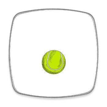 Funny Tennis Apparel Funny Sayings Id hit that - Viereckiger Kühlschrankmagnet - Weiß - Vorne