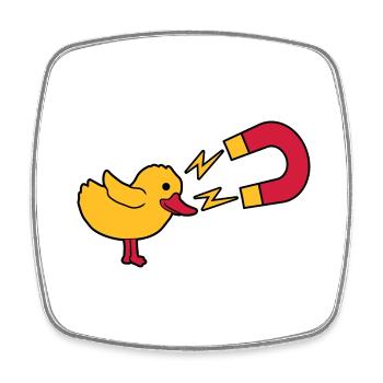 Chick Magnet Womanizer Logo - Magnet carré - blanc - Devant