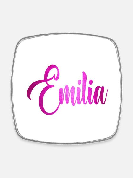 Emilia - Viereckiger Kühlschrankmagnet - Weiß