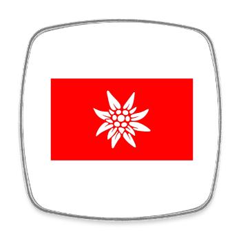 Schweizer Flagge - Viereckiger Kühlschrankmagnet - Weiß - Vorne