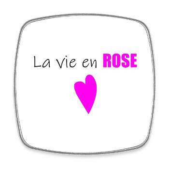 la vie en rose - Magnet carré - blanc - Devant