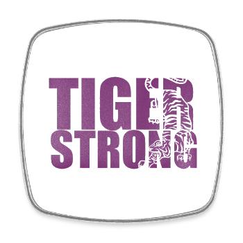Tiger Strong - Square fridge magnet - white - Front