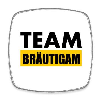 Team bräutigam - Viereckiger Kühlschrankmagnet - Weiß - Vorne
