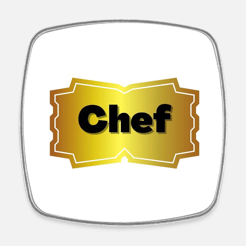 Boss - Square fridge magnet - white
