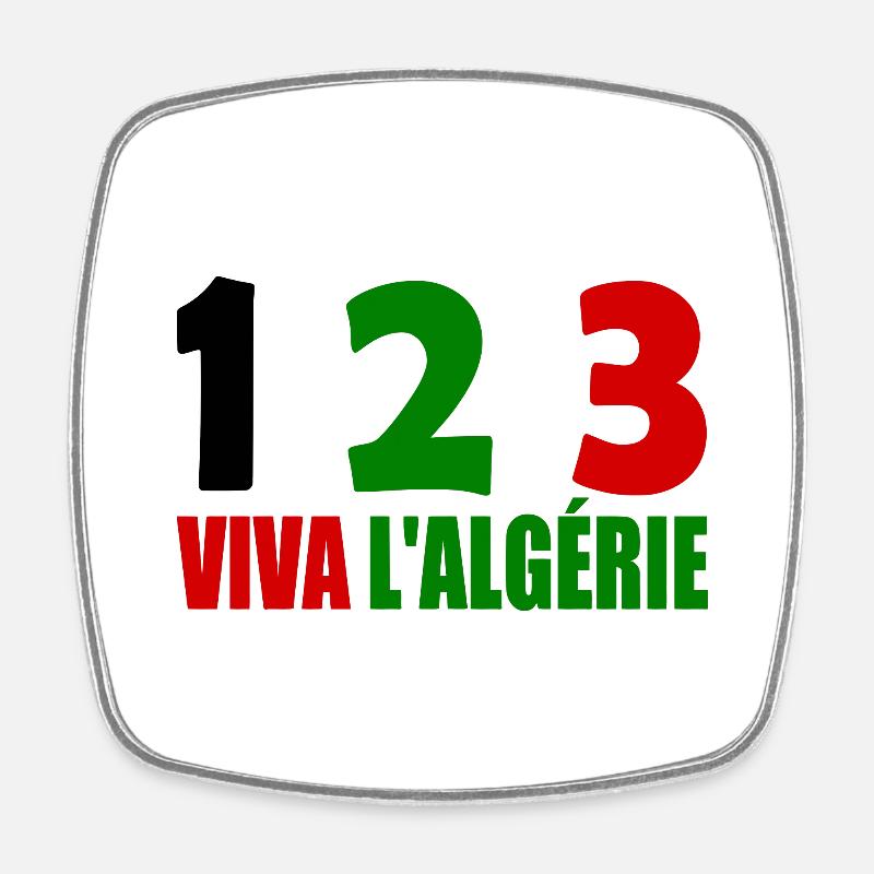 Algérie - Magnet carré - blanc