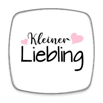 Kleiner Liebling - Viereckiger Kühlschrankmagnet - Weiß - Vorne
