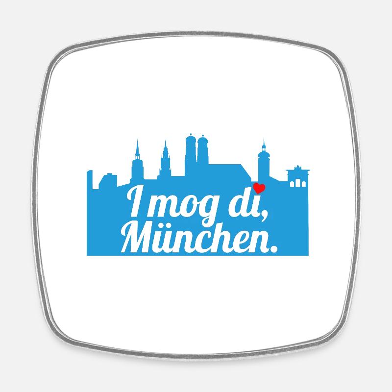 I mog di - Munich - Square fridge magnet - white