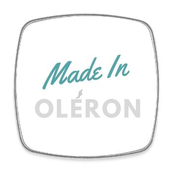 Hergestellt in Oléron - Viereckiger Kühlschrankmagnet - Weiß - Vorne