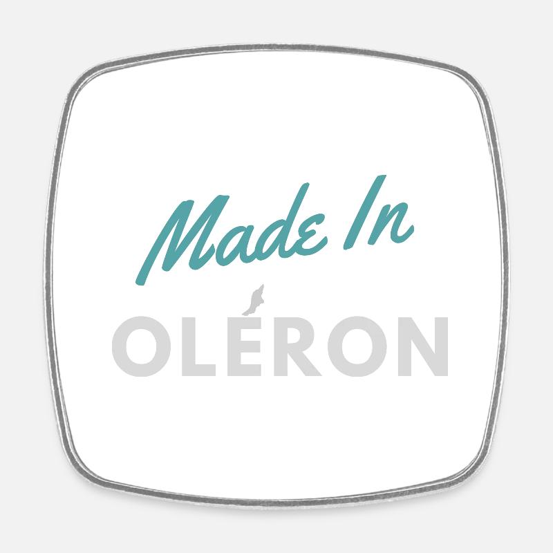 Made in Oléron - Magnet carré - blanc