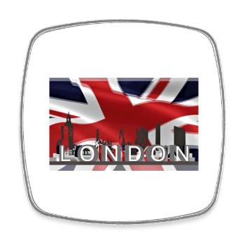 London - Viereckiger Kühlschrankmagnet - Weiß - Vorne