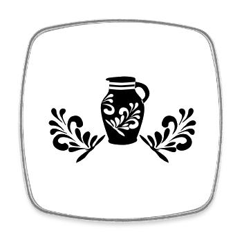 Bembel Design - Bembelschwung Hessen Liebe - Magnet carré - blanc - Devant