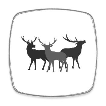 Deer - Square fridge magnet - white - Front