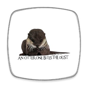 An Otter One Bites the Dust - Viereckiger Kühlschrankmagnet - Weiß - Vorne