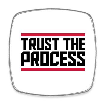 trust the process Quote - Square fridge magnet - white - Front