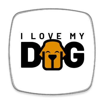 I LOVE MY DOG - Square fridge magnet - white - Front