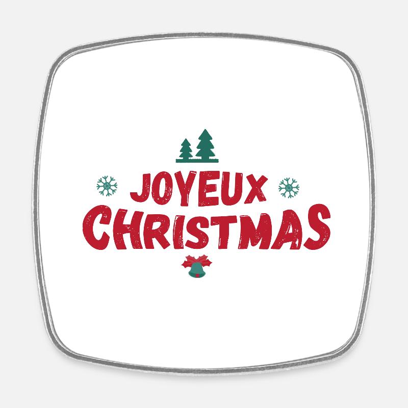 Joyeux christmas Noël - Magnet carré - blanc