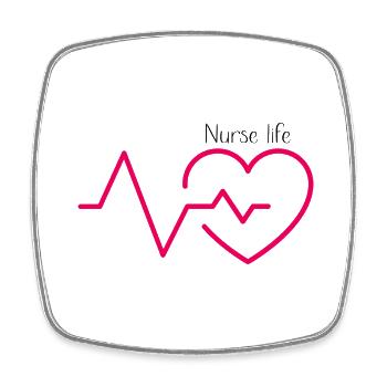 Nurse life - vie d’infirmière - Magnet carré - blanc - Devant