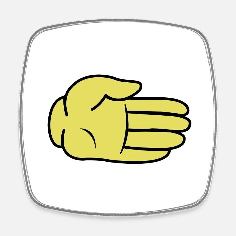 Hand Comic - Viereckiger Kühlschrankmagnet - Weiß