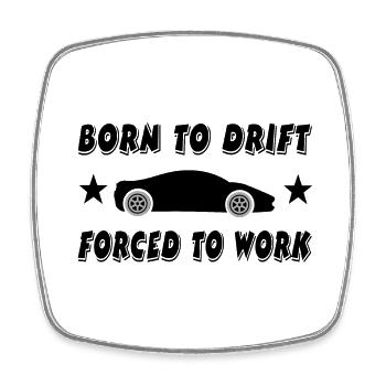 Car - Square fridge magnet - white - Front