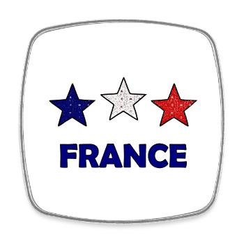 Le Français - Magnet carré - blanc - Devant