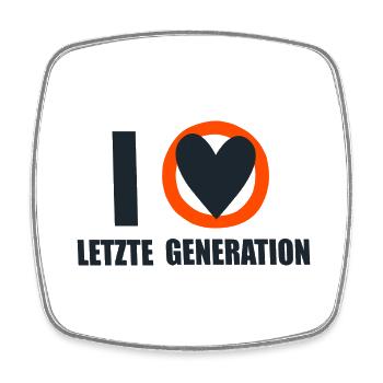 Letzte Generation - Design 6 - Viereckiger Kühlschrankmagnet - Weiß - Vorne