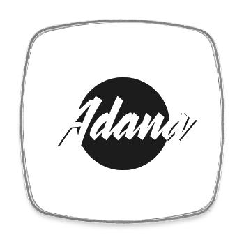 Adana - Viereckiger Kühlschrankmagnet - Weiß - Vorne