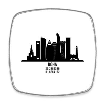 Qatar Doha doha qatar - Magnet carré - blanc - Devant