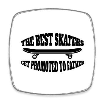 Skateboarding Longboard Skateboard Skaten Skater - Viereckiger Kühlschrankmagnet - Weiß - Vorne