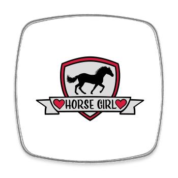 Conception de citation de fille de cheval - Magnet carré - blanc - Devant