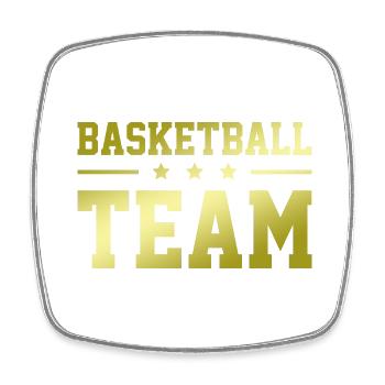 Équipe de basket-ball - Magnet carré - blanc - Devant