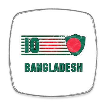 Bangladesch Fußball Mannschaft - Viereckiger Kühlschrankmagnet - Weiß - Vorne