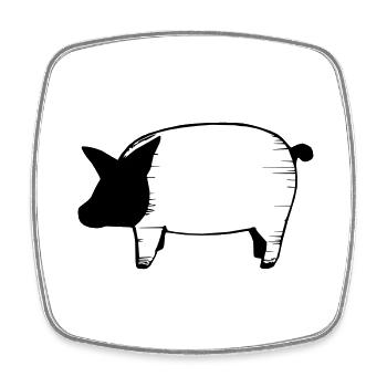 Pig Pigs Pigs Animal Animals Vector 7 - Square fridge magnet - white - Front