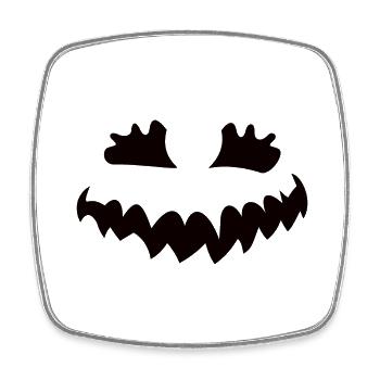 Pumpkin - Square fridge magnet - white - Front