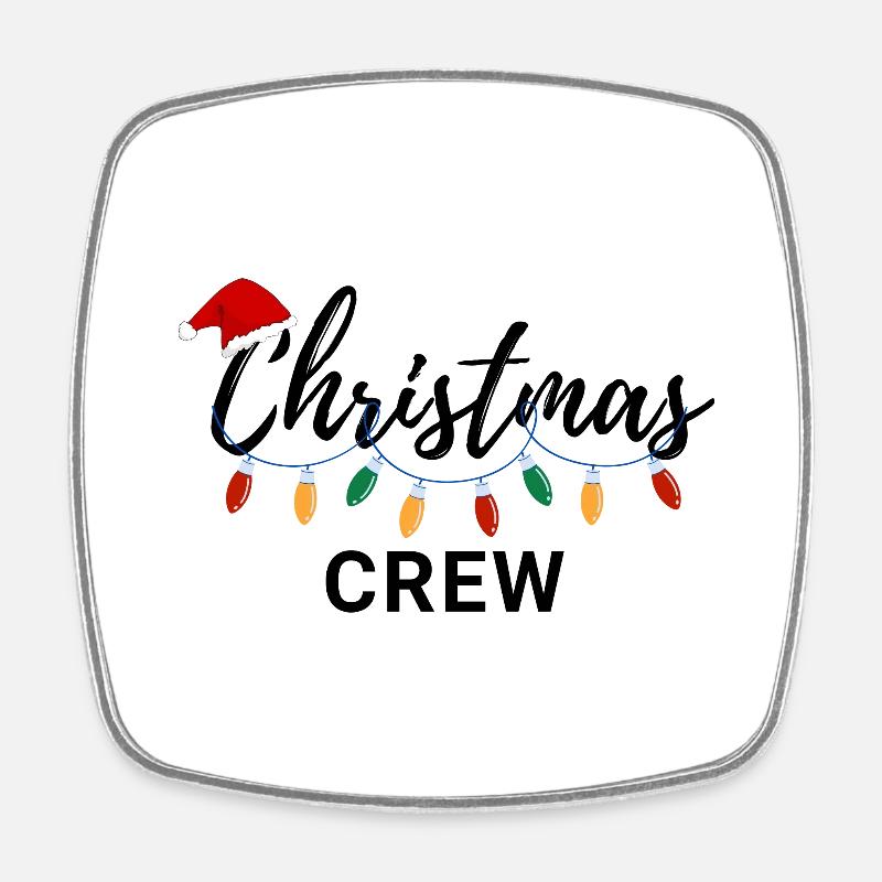 Christmas crew - Square fridge magnet - white
