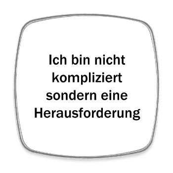 Ich bin nicht kompliziert - Viereckiger Kühlschrankmagnet - Weiß - Vorne