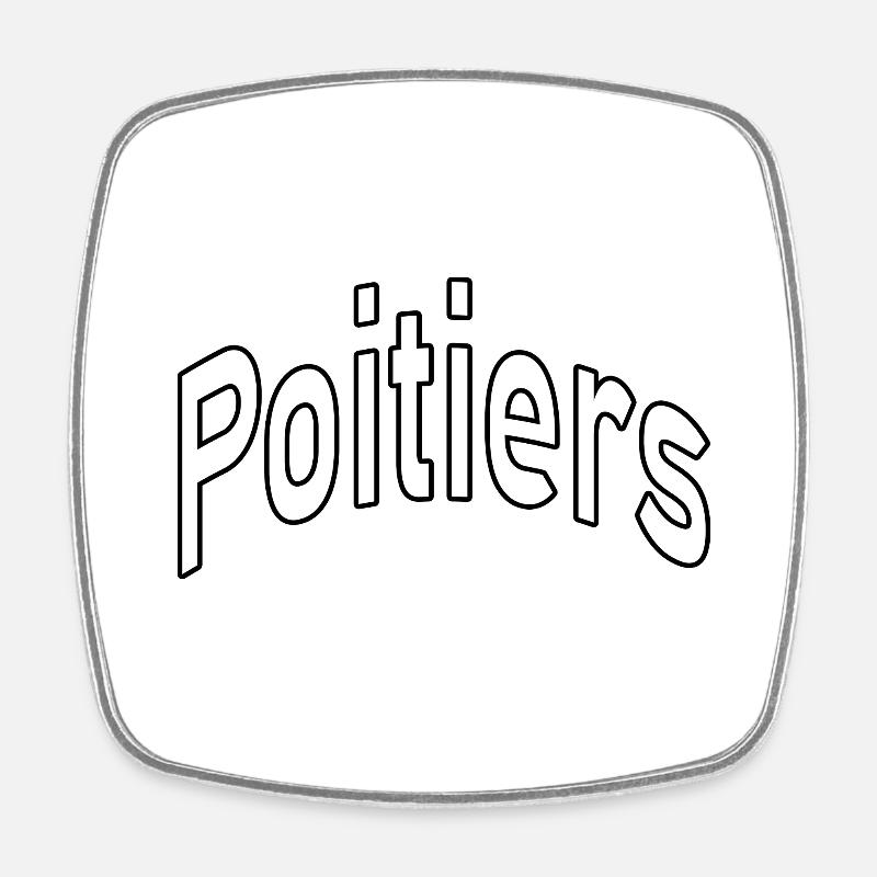 Poitiers - Square fridge magnet - white