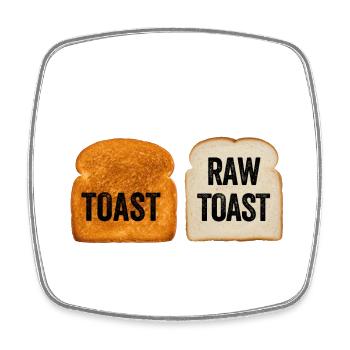 Know The Difference Toast Toast Breakfast lover - Square fridge magnet - white - Front