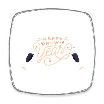 Happy New Year 2023 - Square fridge magnet - white - Front