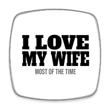 Married Couple Marriage Women Husband Wife Wedding Men - Square fridge magnet - white - Front