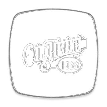 Voiture de collection - Magnet carré - blanc - Devant