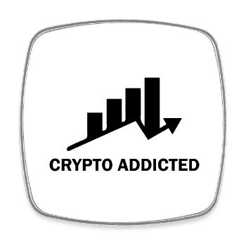 Bitcoin Trading Crypto Aktien - Viereckiger Kühlschrankmagnet - Weiß - Vorne