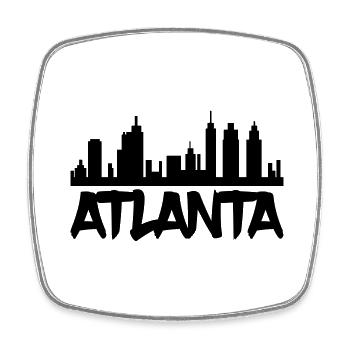 Atlanta - Square fridge magnet - white - Front