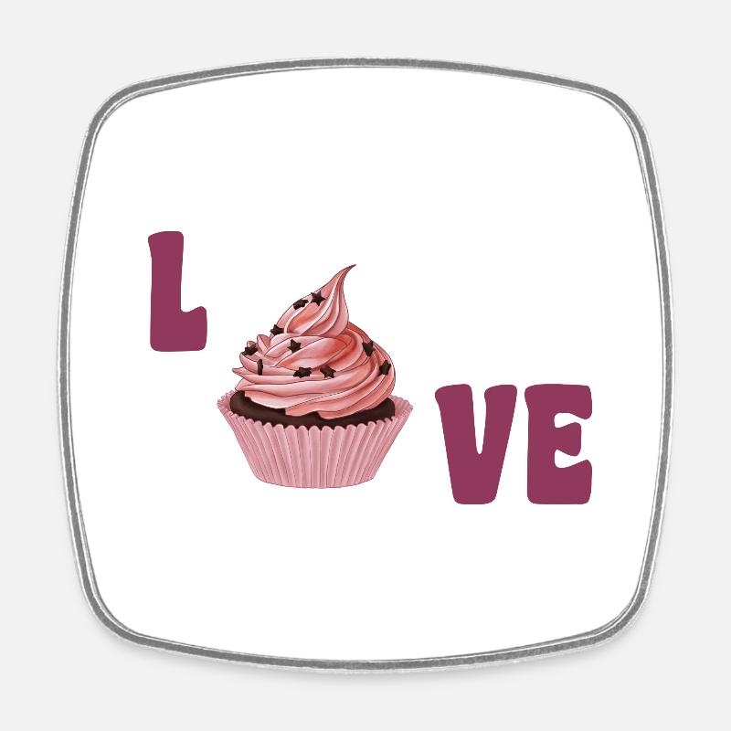 Love Cupcake - Square fridge magnet - white
